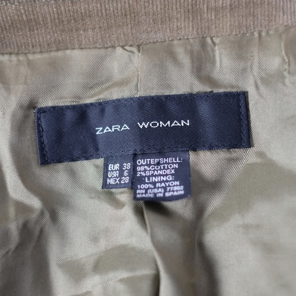 Zara Moss Fitted Corduroy Blazer / Jacket - Picture 6 of 8